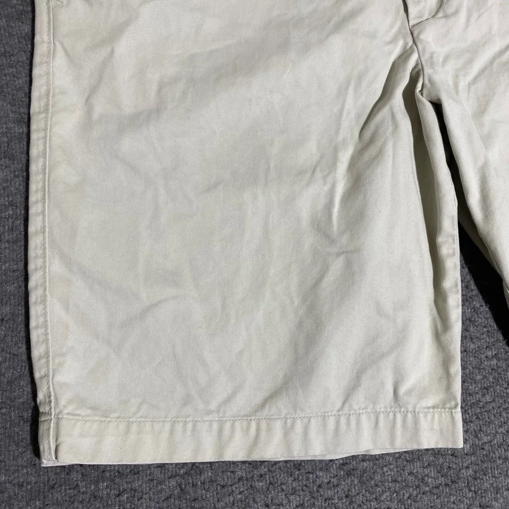 Banana Republic Emerson Short Mens 36 Khaki Tan Chino Cotton Straight Fit Casual